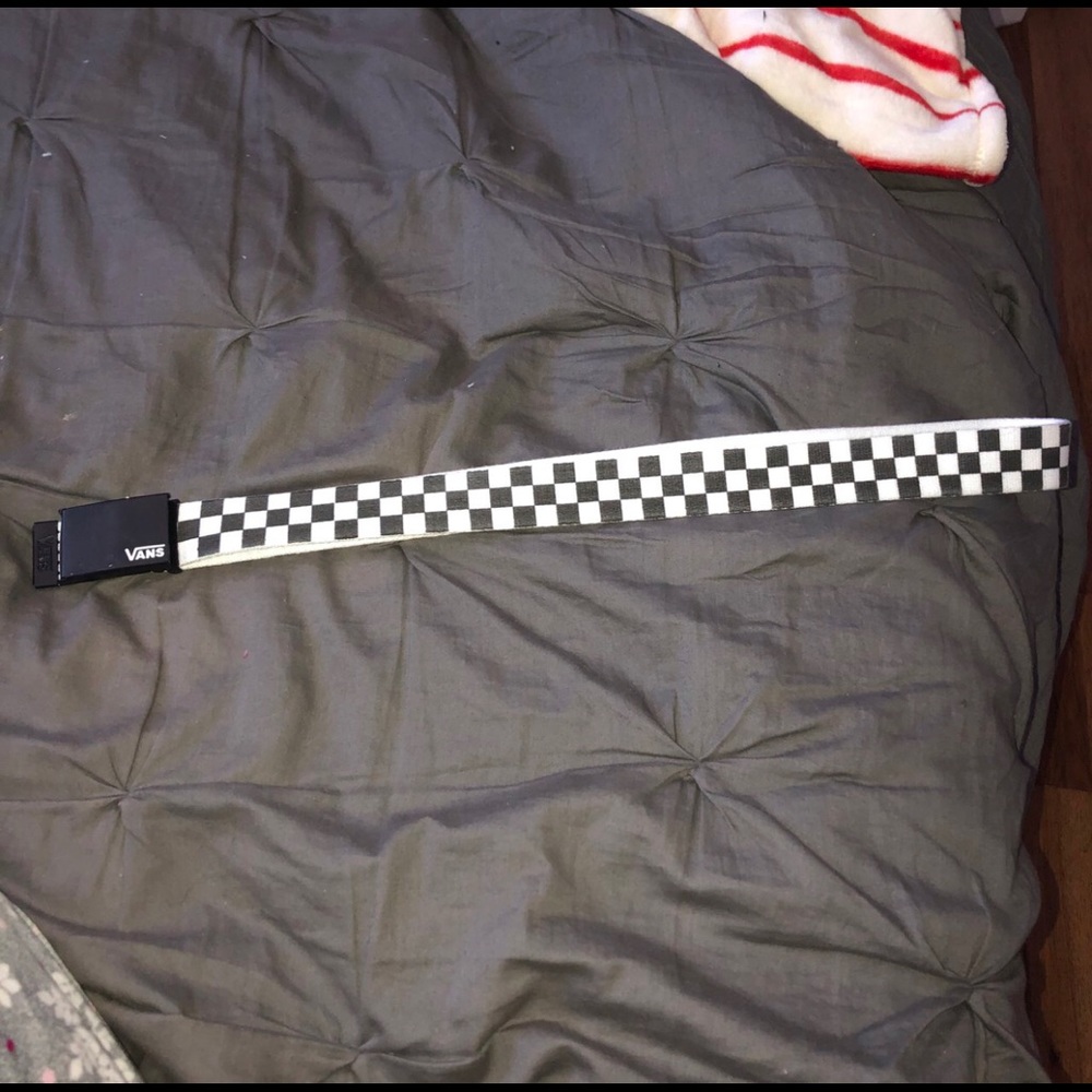 vans checkered belt